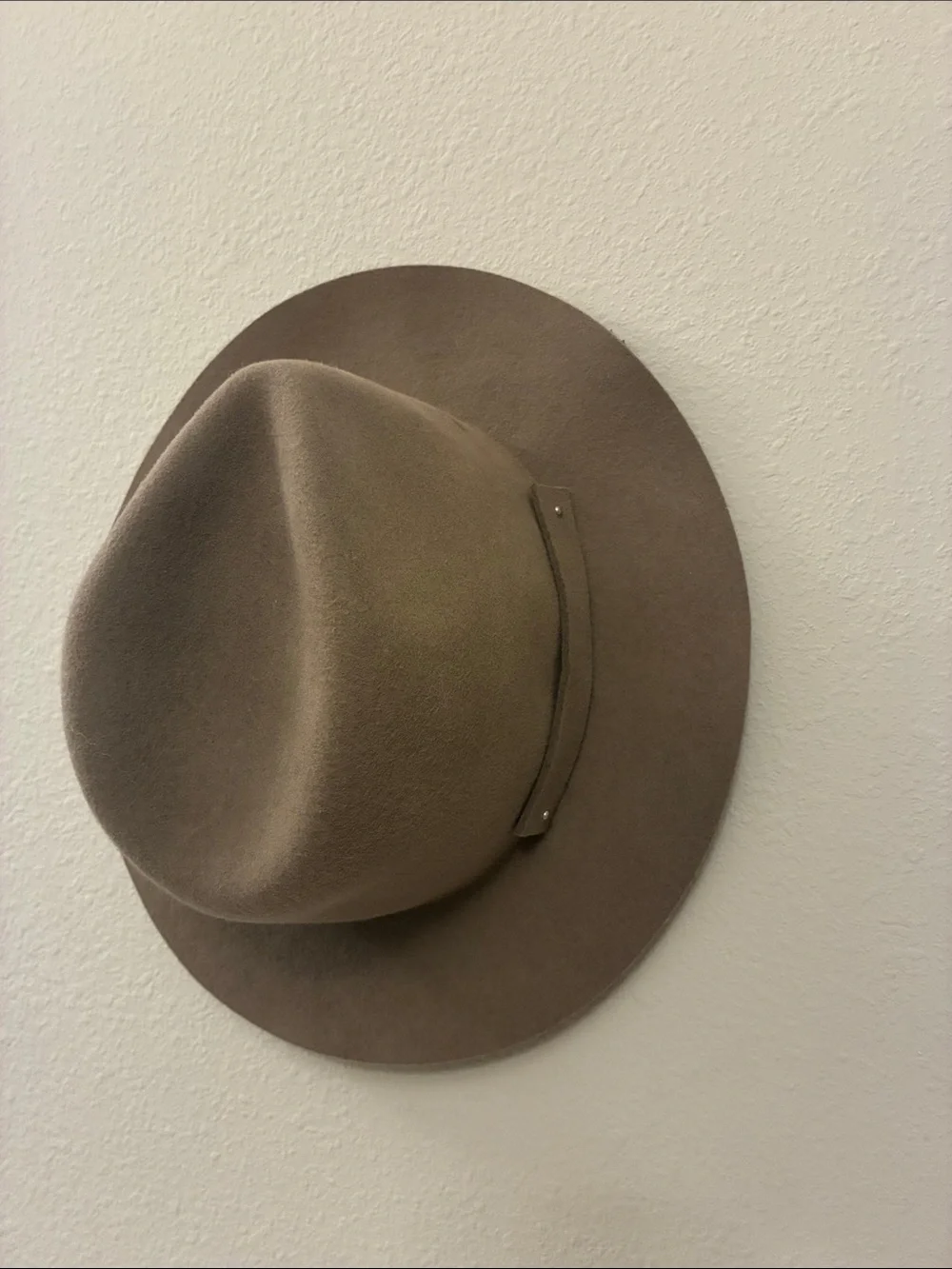 Anthropologie Classic Wide-Brim Felt Hat in Taupe